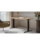 Desk MOON 1500 mm black body / tabletop oak wotan order